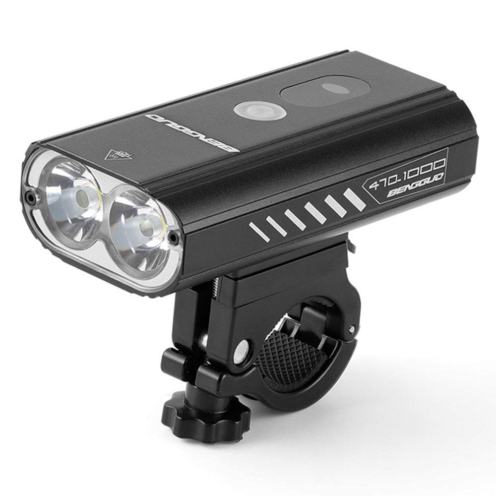 BENGGUO BG-1912 1000LM Aluminum Alloy Bicycle Headlight Power Digital Display Bike Front Light BENGGUO BG-1912 1000LM Aluminum Alloy Bicycle Headlight Power Digital Display Bike Front Light